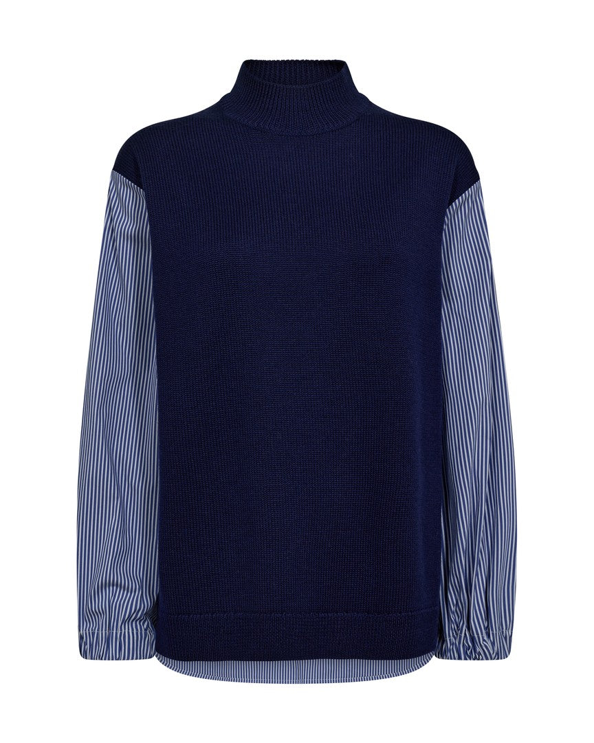 Juella long sleeve stripe combi knit