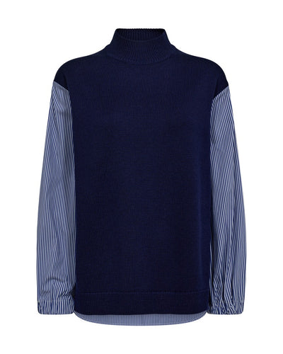 Juella long sleeve stripe combi knit
