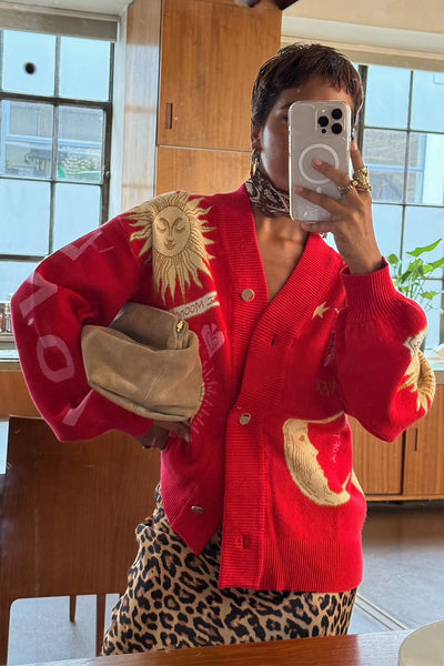 Red mystical cardigan