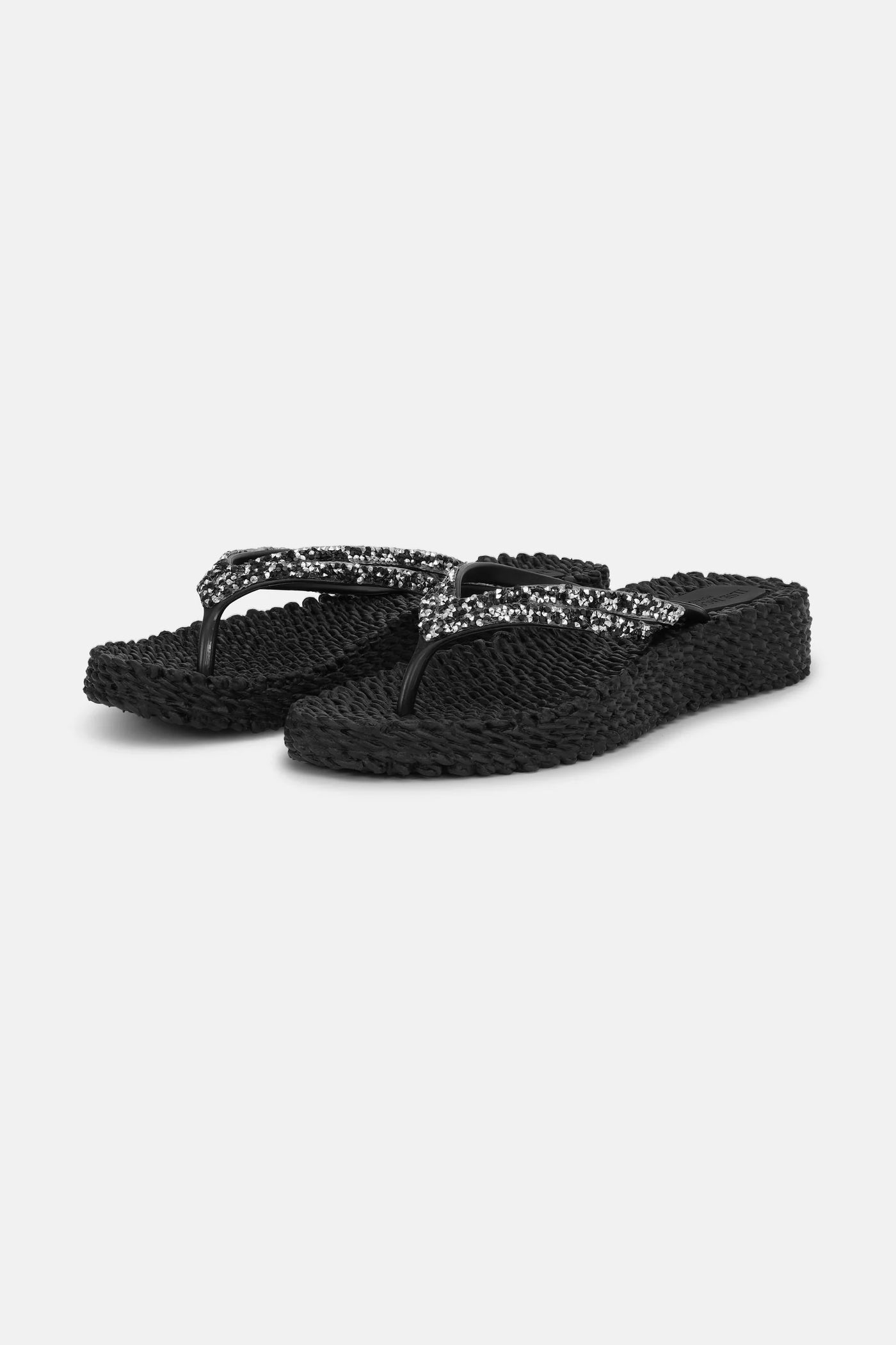 Black wedge flip flop