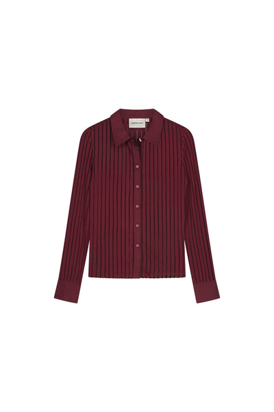 Georgia blouse in deep burgundy