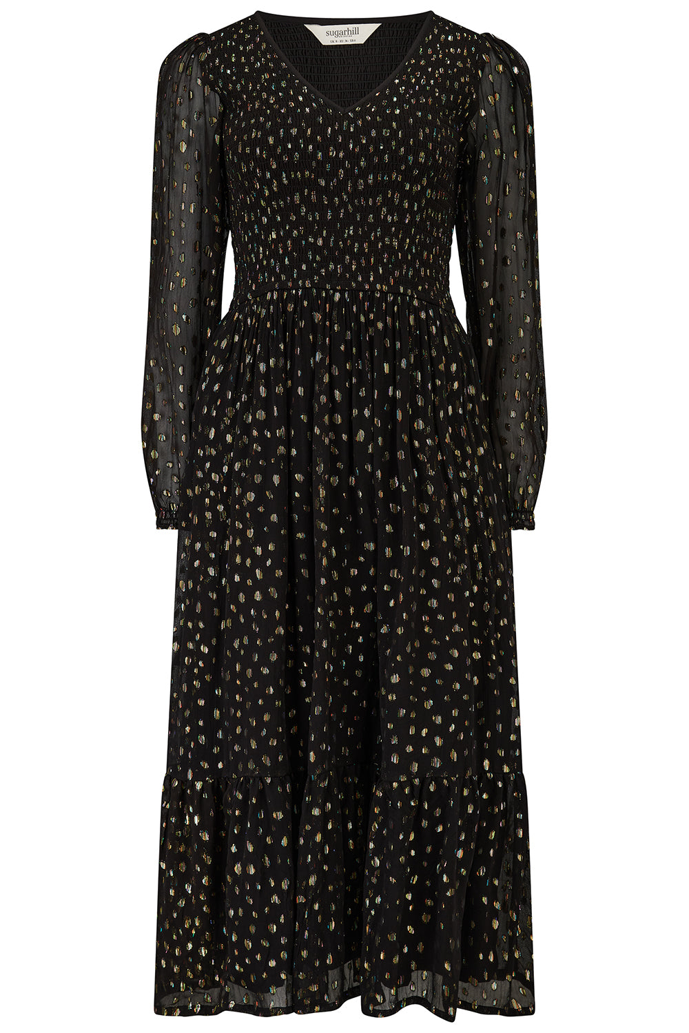 Jacqueline midi shirred dress