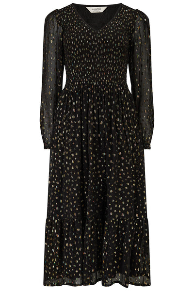 Jacqueline midi shirred dress