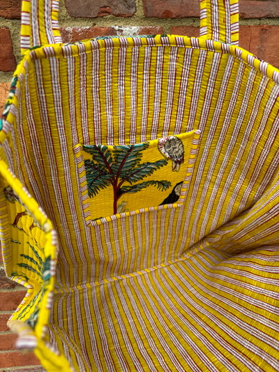 Cotton quilted tote bag