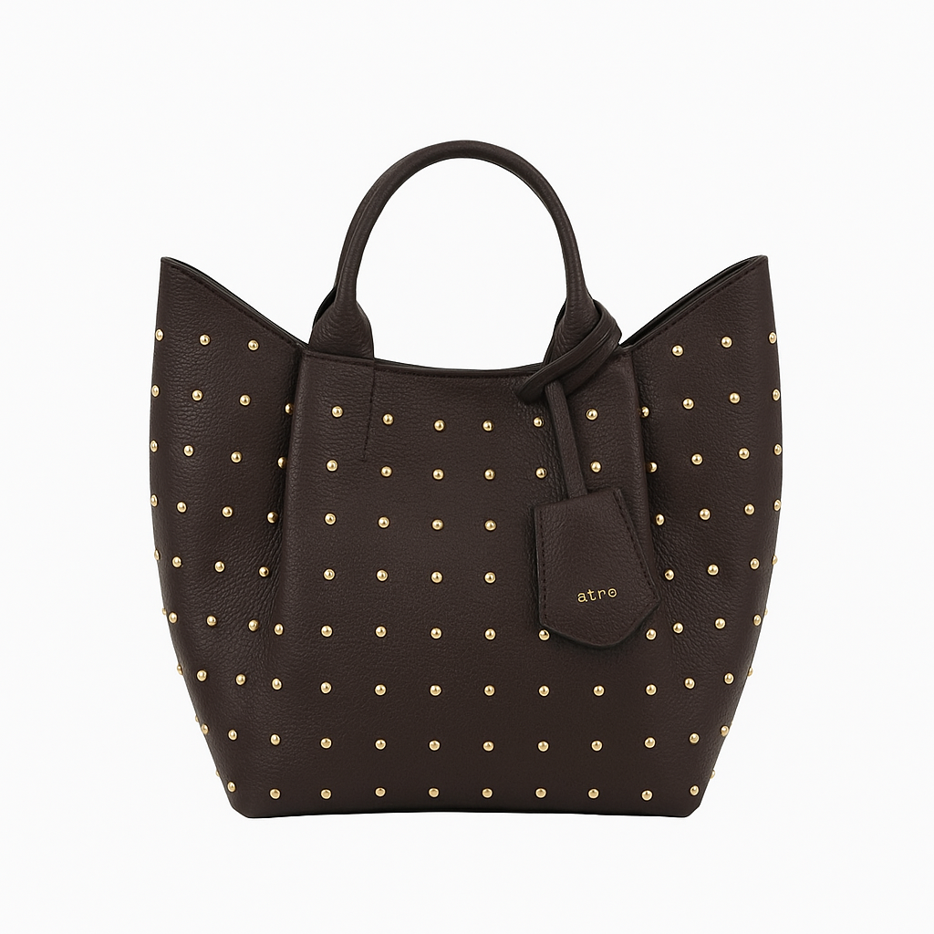 Small leather ESSENTIAL shopper in agave leather