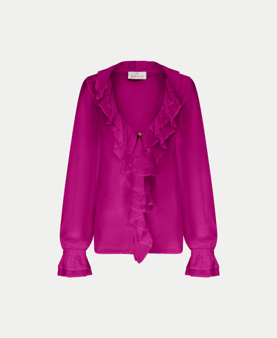Nuan pink ruffle top