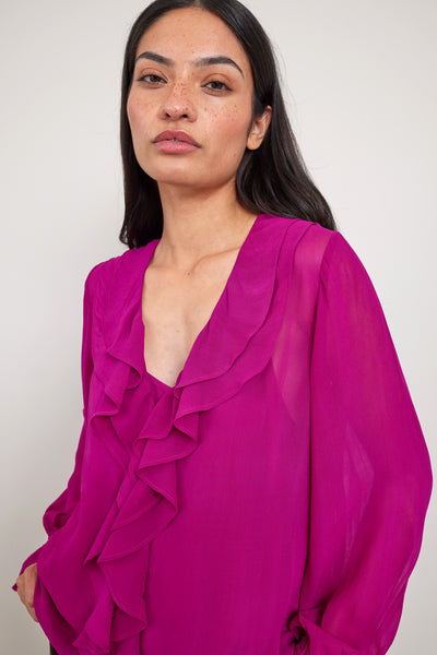 Nuan pink ruffle top