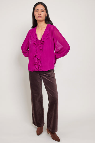 Nuan pink ruffle top