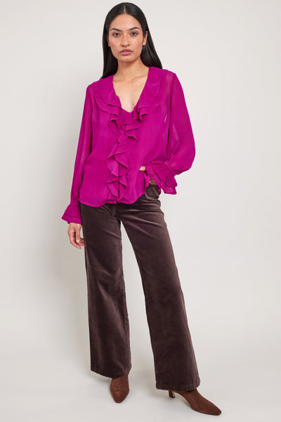 Nuan pink ruffle top