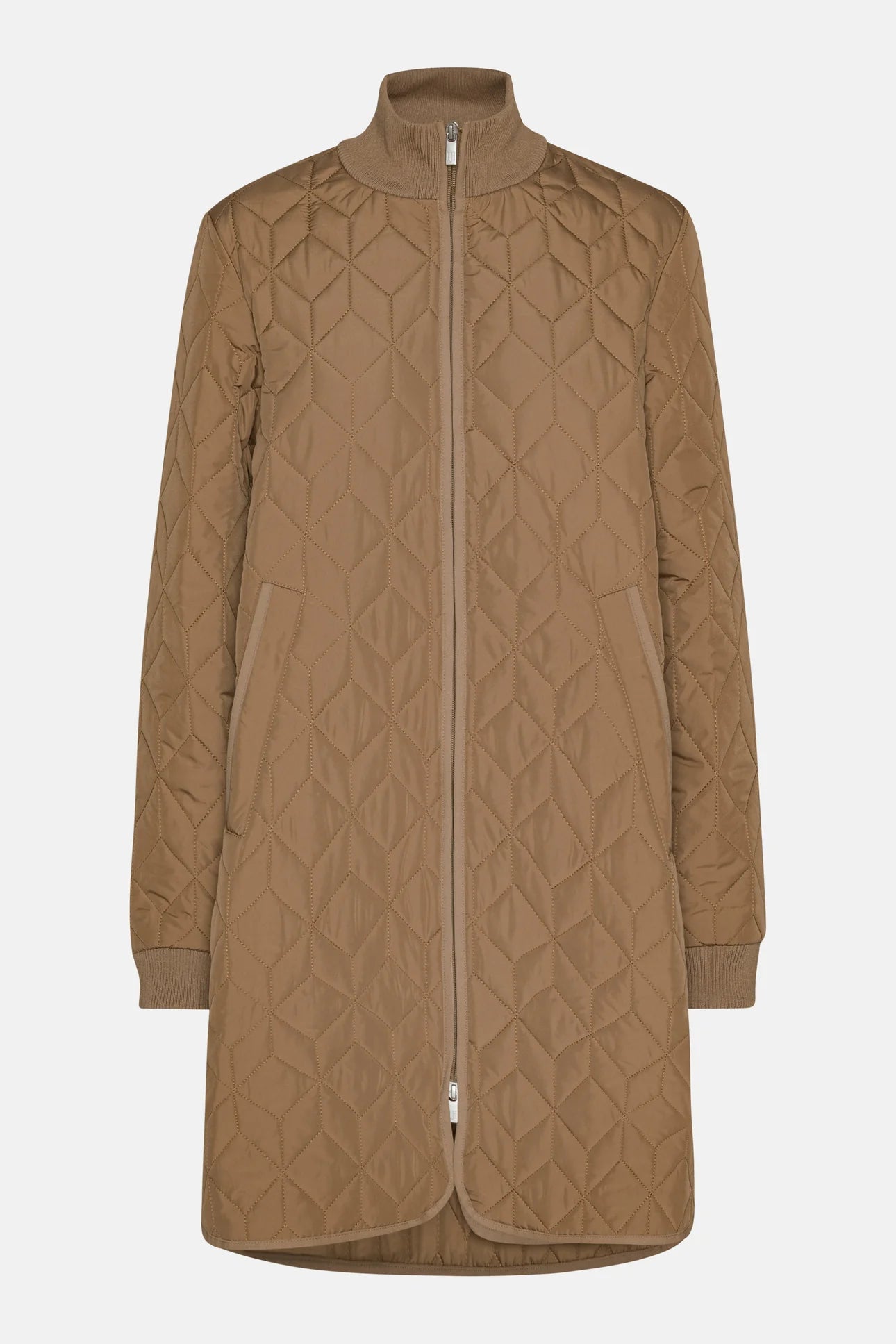 Long quilted padded coat