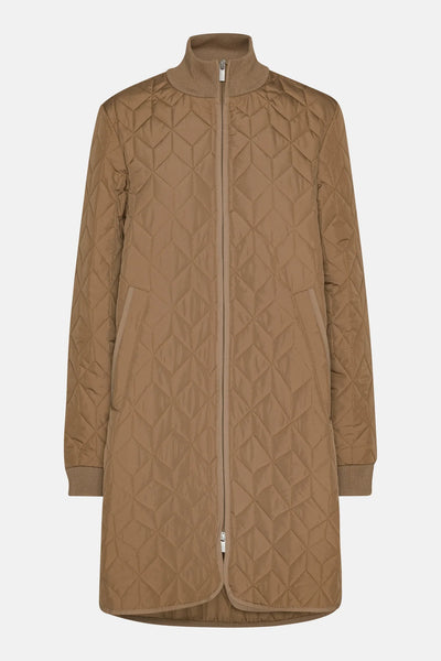 Long quilted padded coat