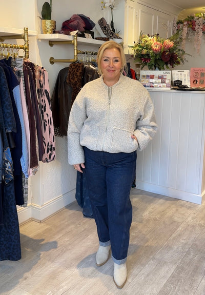 Fran Bomber in Silver Birch