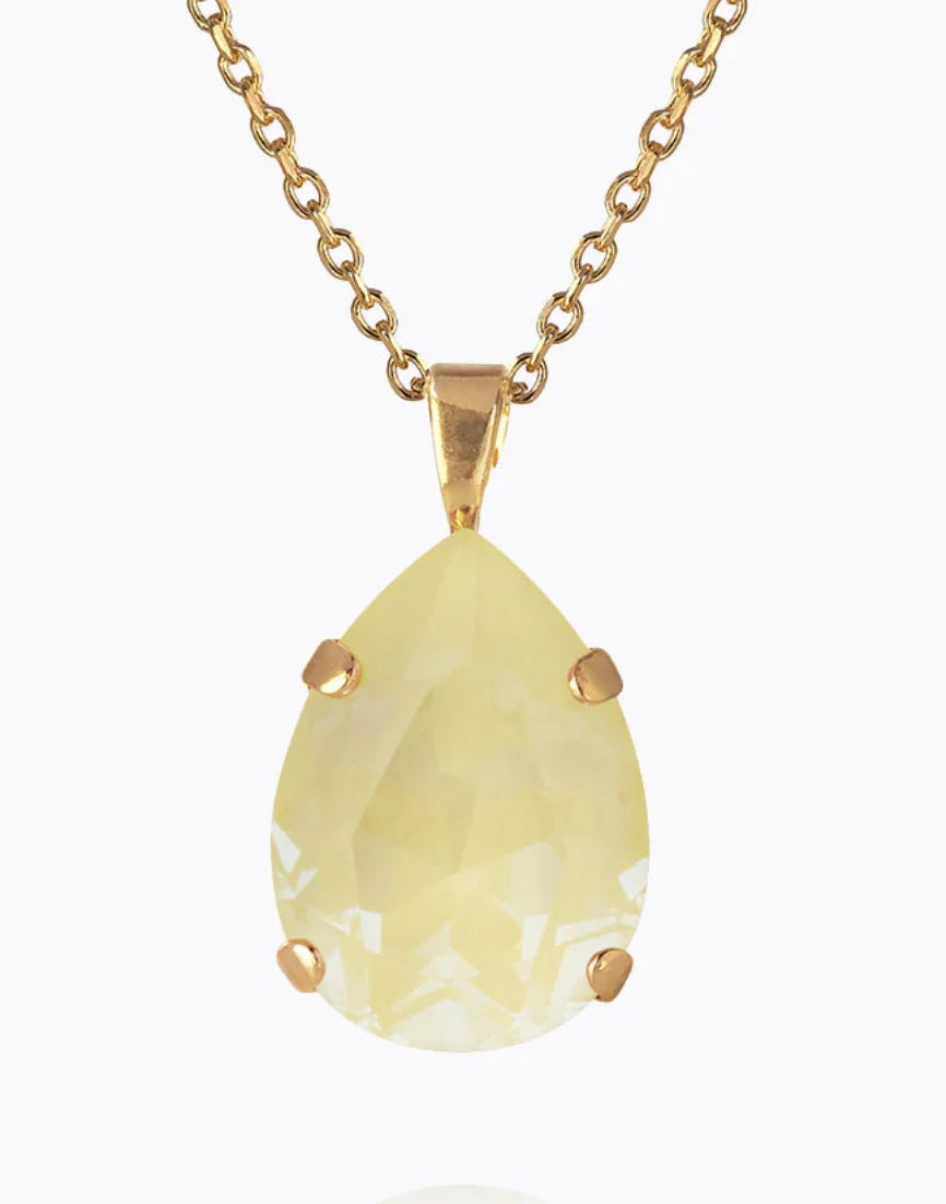 Mini Drop Necklace in Soft Yellow