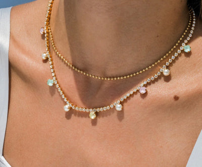 Millie Necklace in Soft Pastel Combo
