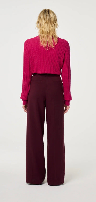 Neslan Trousers Deep Burgundy