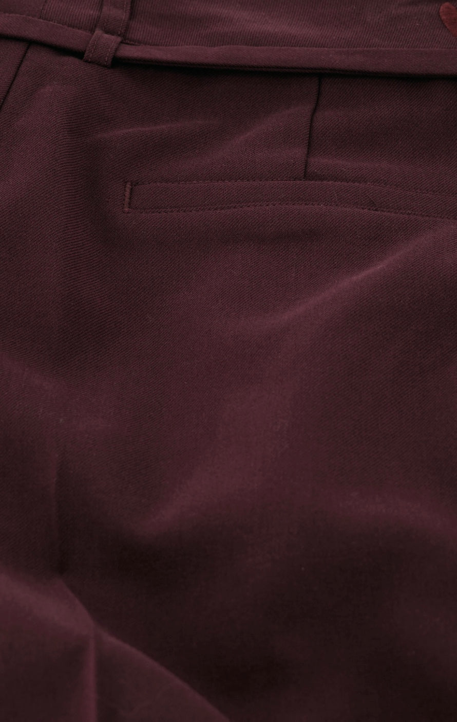 Neslan Trousers Deep Burgundy