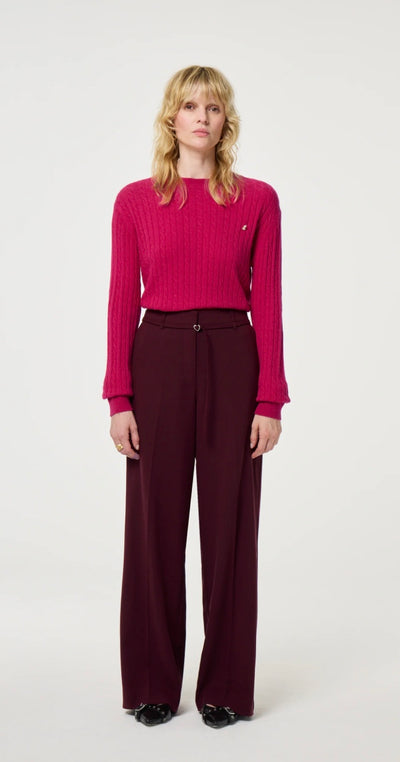 Neslan Trousers Deep Burgundy