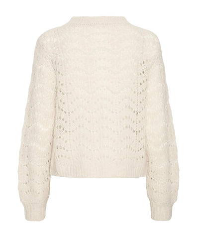 Christy Ivory Open Weave Cardigan