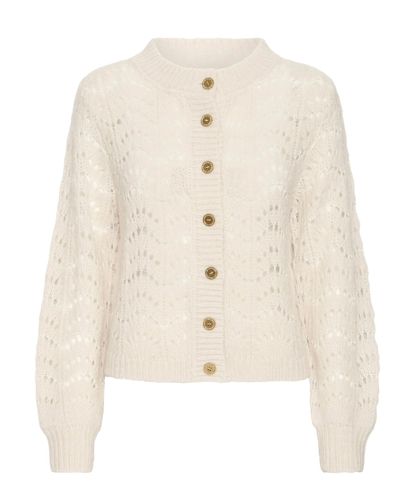 Christy Ivory Open Weave Cardigan