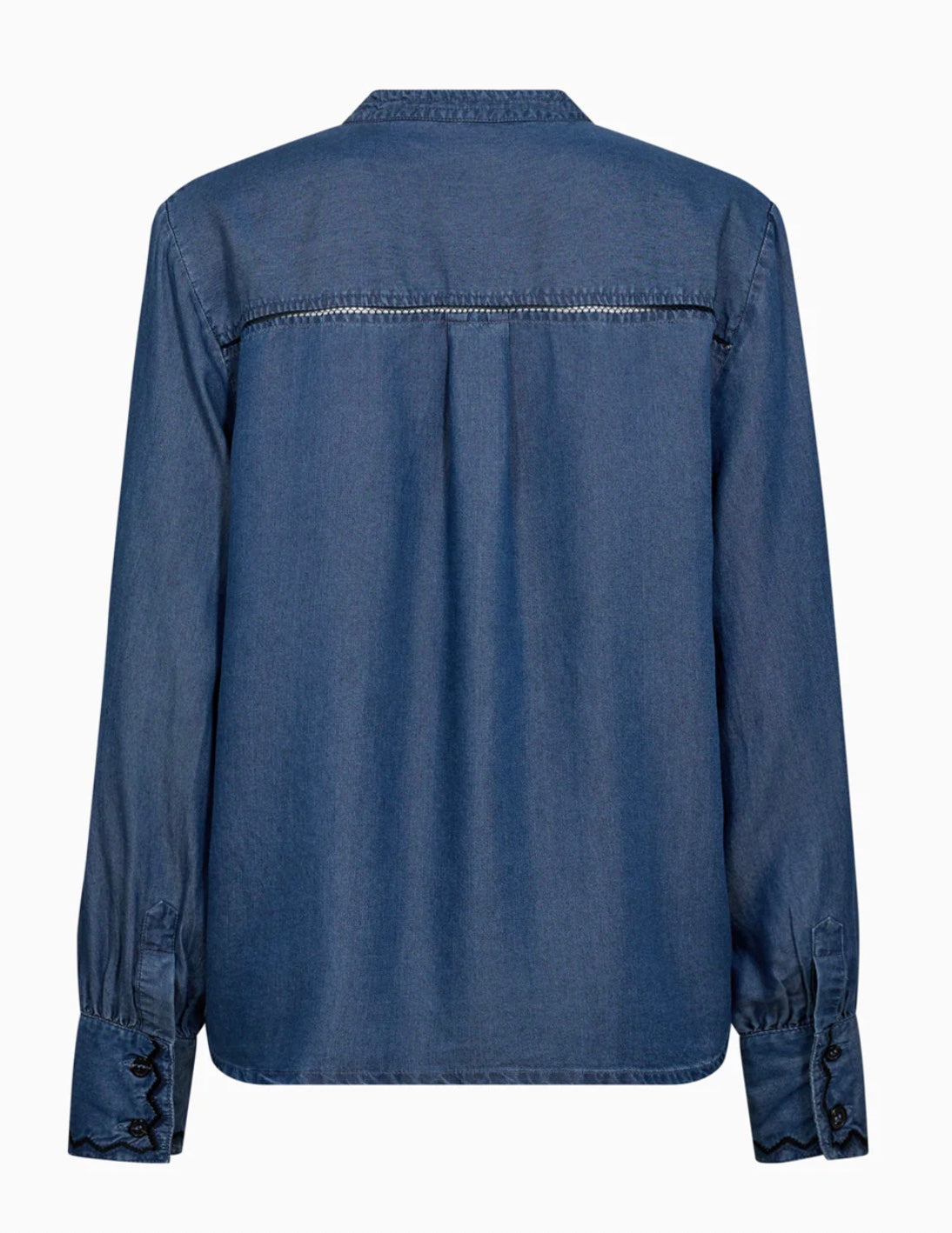 Celika Embroidered Denim Shirt - Mid Dark Denim