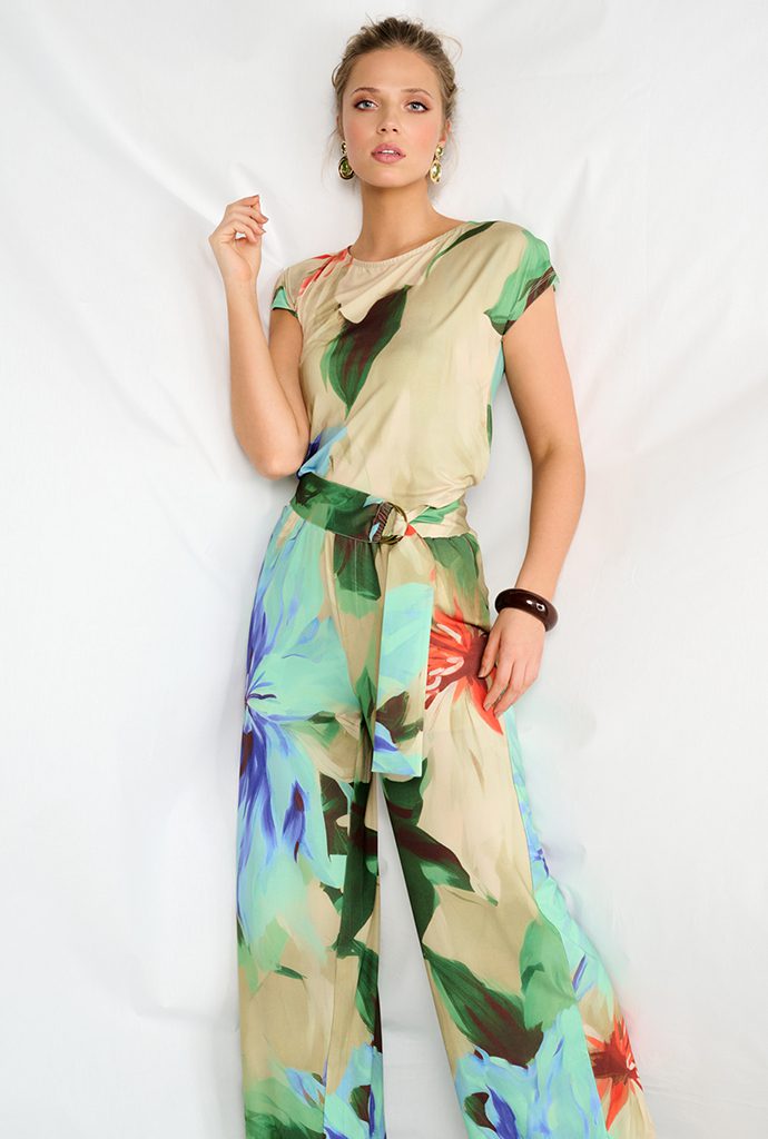 Tropical print jumpsuit