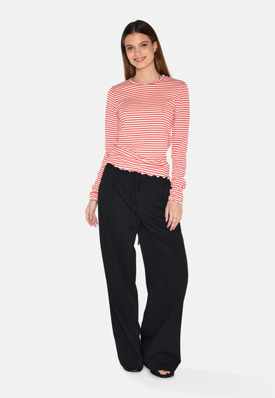 Markhild tee in red and white stripe