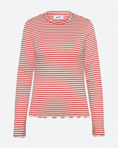 Markhild tee in red and white stripe