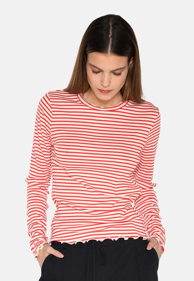 Markhild tee in red and white stripe
