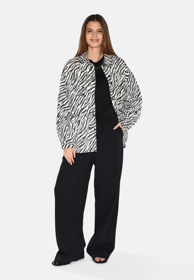 Noliana zebra denim shirt