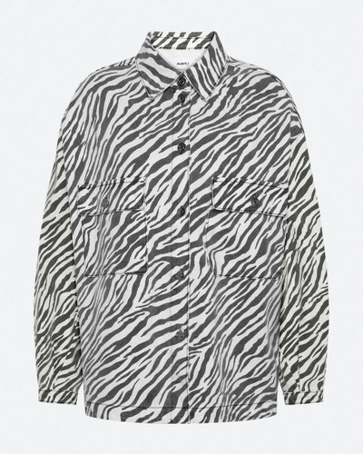 Noliana zebra denim shirt