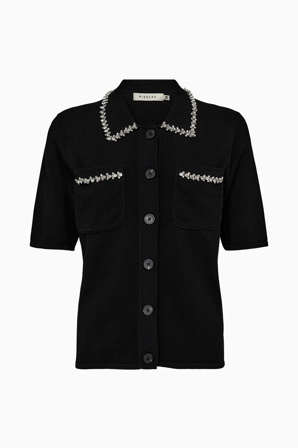 Vigga rhinestone polo knit