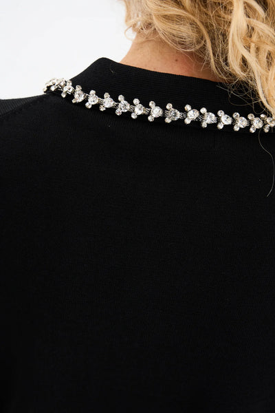 Vigga rhinestone polo knit