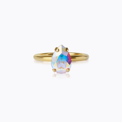Petite drop ring in aurore boreale