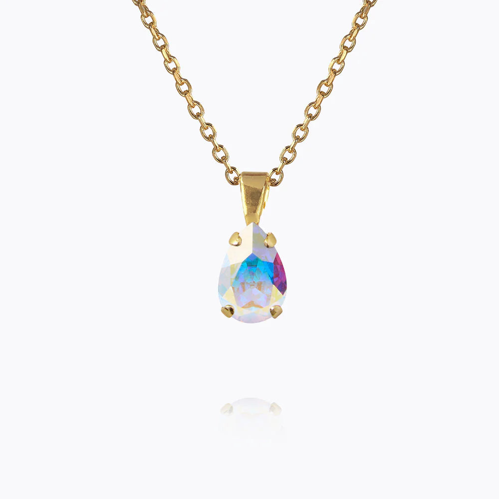 Petite drop necklace in aurore boreale
