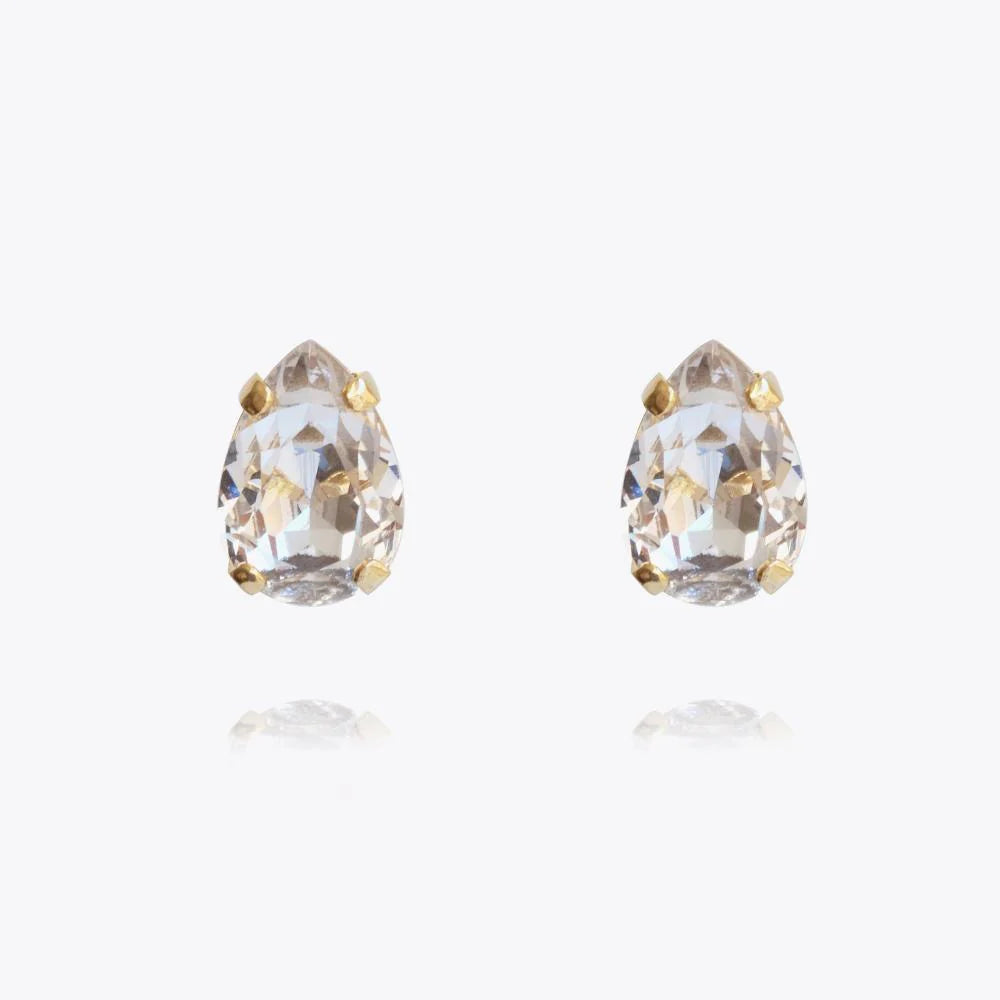 Petite drop stud earrings in crystal