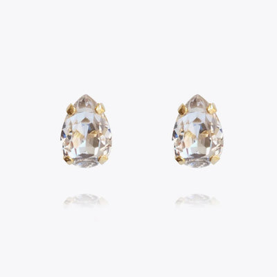 Petite drop stud earrings in crystal