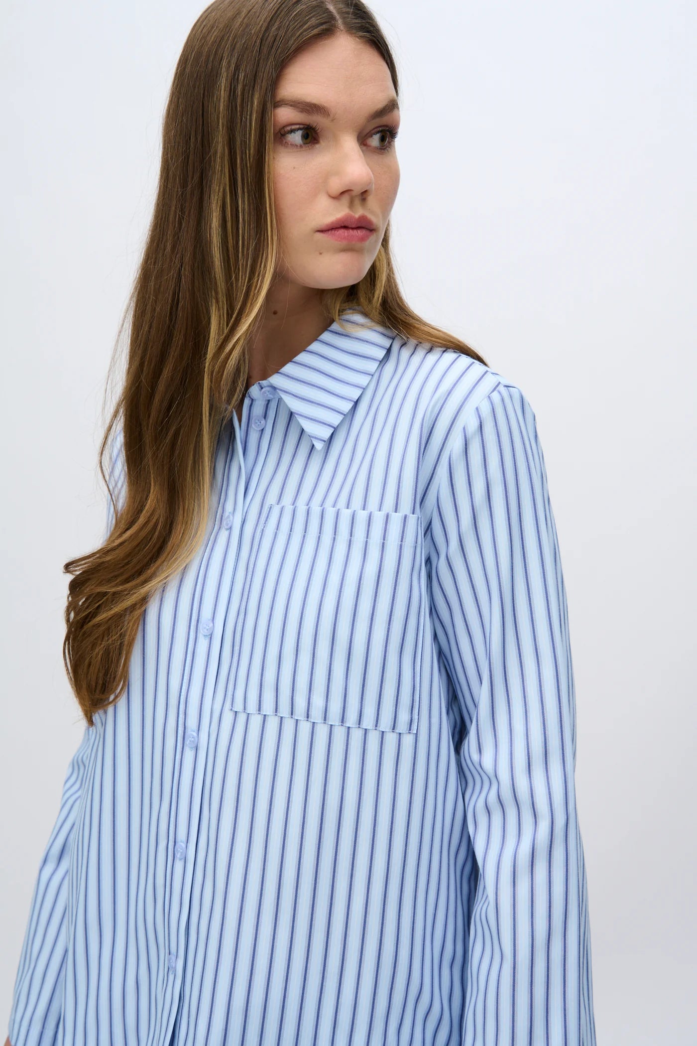 Rosalina stripe shirt in light blue