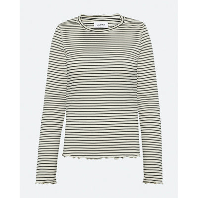 Markhild tee in black and white stripe