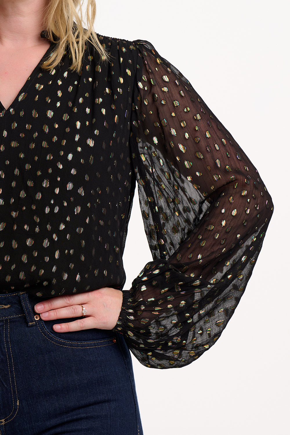Electra shirred shirt