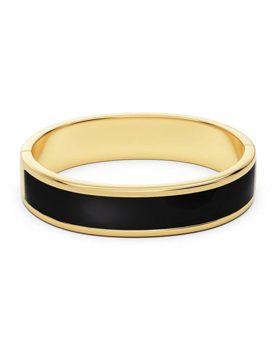 Frame enamel bangle black  gold