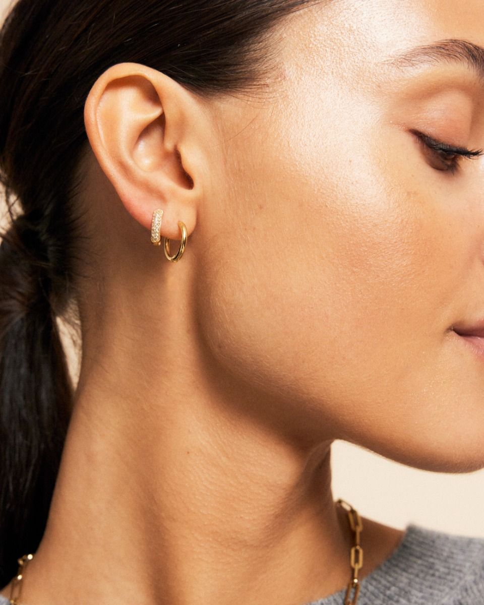 Luxe mini hoops gold