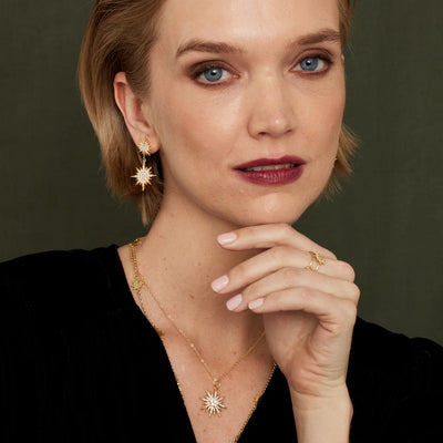 Elsa star earrings gold