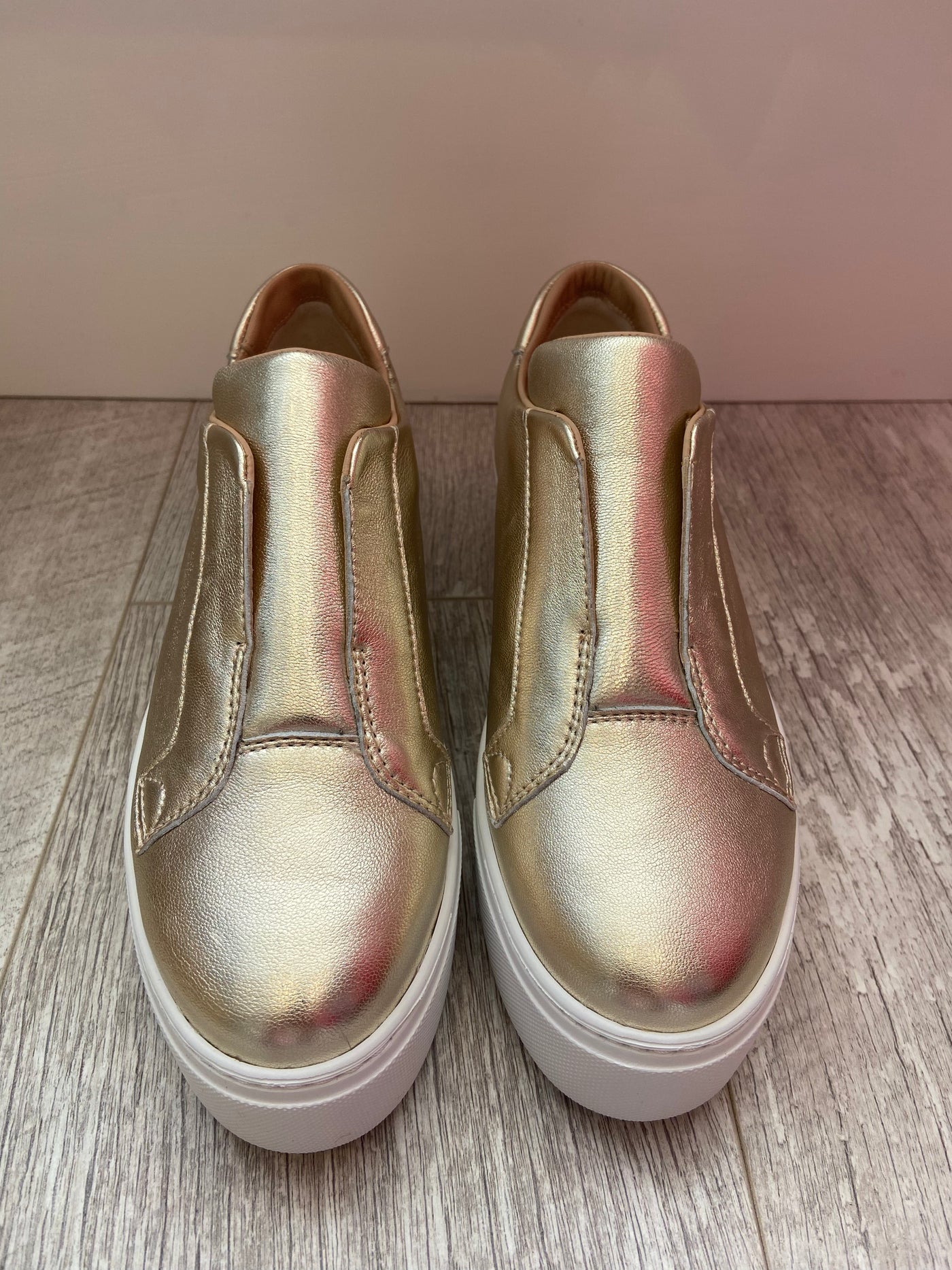 Rose gold 2025 slip on trainers