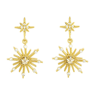 Northern star gold stud earrings