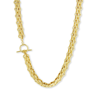 Saffron gold chain necklace