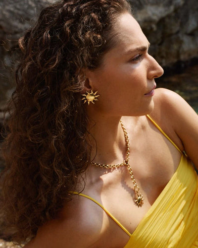 Sun studs gold