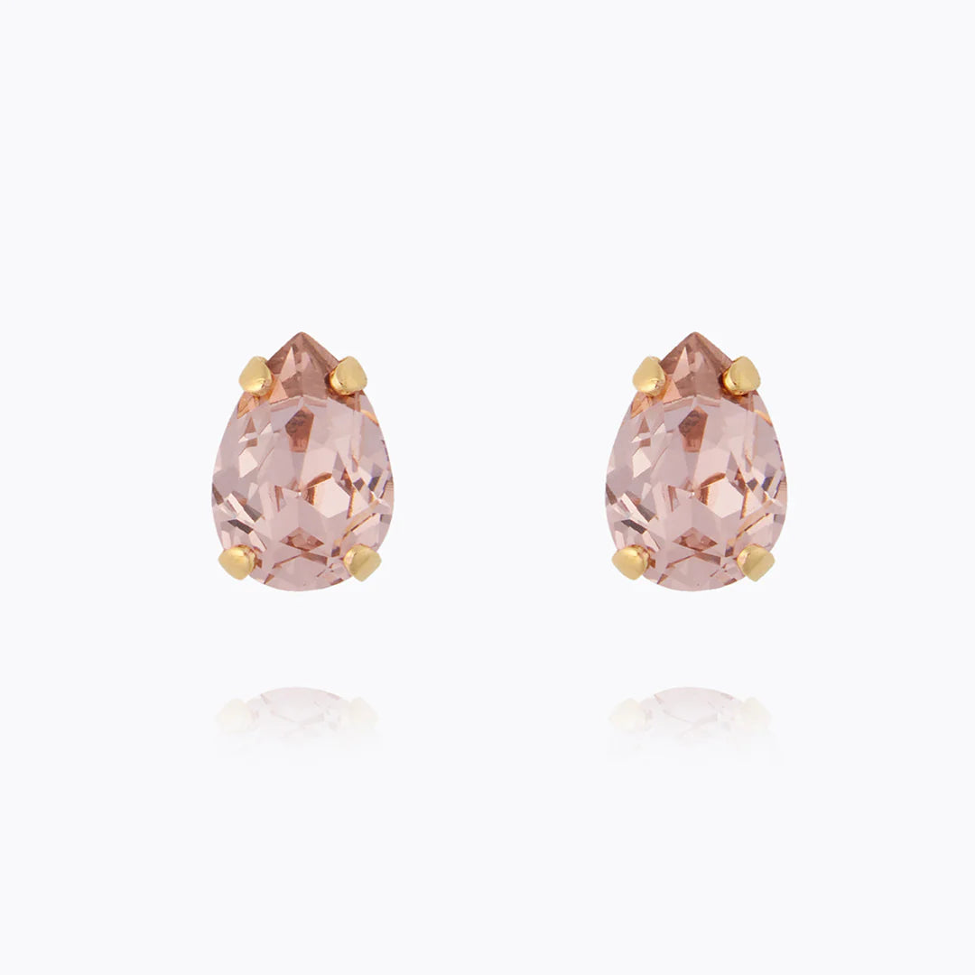 Petite drop stud earrings in vintage rose